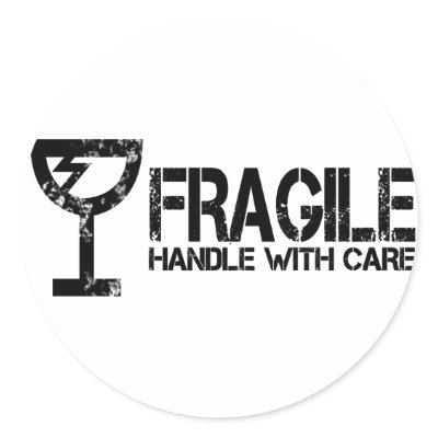 Fragile Sticker by Figbeater