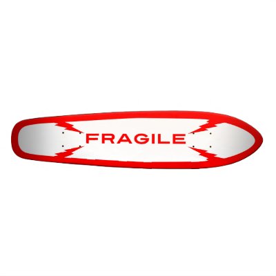 Fragile Symbol Skateboard Oldschool by kinggraphx