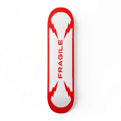 Fragile Symbol Skateboard Pro by kinggraphx