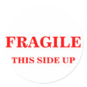 FRAGILE THIS SIDE UP shipping label stickers