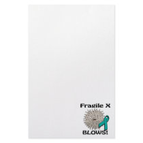 Fragile X Blows Awareness Design Stationery Paper