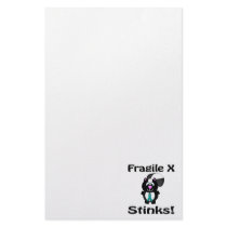 Fragile X Stinks Skunk Awareness Design Stationery Design
