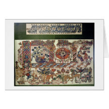 Fragment of textile depicting Jonah and the Whale Greeting Cards