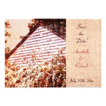 Fragrant country orchard save the date announcemen personalized invitation