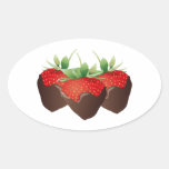 Fraise de chocolat autocollants