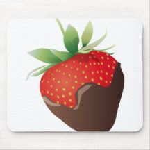 Fraise de chocolat tapis de souris