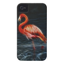 Fraktalius Pink Flamingo iPhone 4 Case-Mate Case