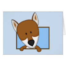 Framed Cartoon Shiba Inu Greeting Cards