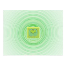 Framed Green Heart & Twister Post Card