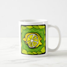 Framed Lemons Coffee Mugs