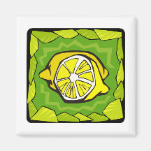 Framed Lemons Refrigerator Magnet