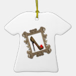 Framed Leopard print stiletto Christmas Ornament