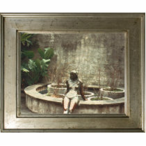 framed orleans girl statue photo sculpture magnet