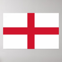 Framed print with Flag of England