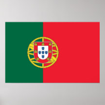 Framed print with Flag of Portugal