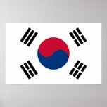 Framed print with Flag of South Korea