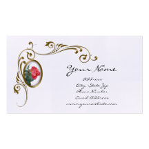 Framed Rose Business Cards