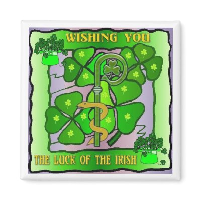 Framed Shamrock Refrigerator Magnets by KABSANNIE