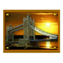 Framed Tower Bridge Sunshine Postcards