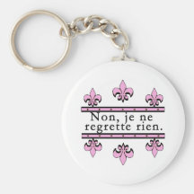 Français aucuns produits de regrets porte-clé