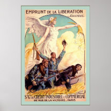Français vintage WW1 de ~ d'Emprunt de la Liberati Affiche