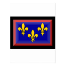 France-Anjou Flag Post Card