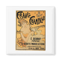 France Champagne Vintage Wine Drink Ad Art Magnets