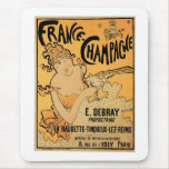 France Champagne Vintage Wine Drink Ad Art Mousepads