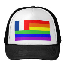 france country gay proud rainbow flag homosexual hats