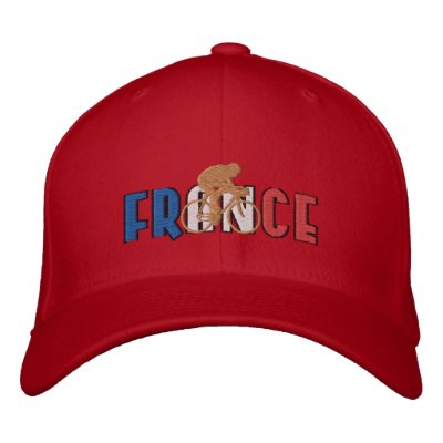 France cycling cap Gold winners bicycle cap Embroidered Hats by Funkart