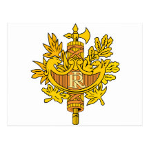 france emblem post cards