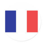France Flag Round Sticker