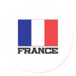 France Flag Round Sticker