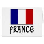 France Flag & Word Black Cards