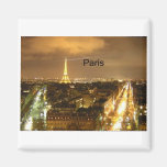 France Paris at night Eiffel Tower (by St.K) Refrigerator Magnet
