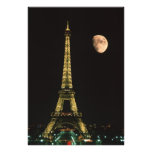 France, Paris. Eiffel Tower at night with photography