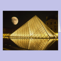 France, Paris, The Louvre Museum, Nighttime cards