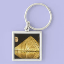 France, Paris, The Louvre Museum, Nighttime keychains