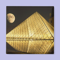 France, Paris, The Louvre Museum, Nighttime magnets