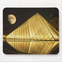 France, Paris, The Louvre Museum, Nighttime mousepads