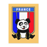 France Rings Panda Postcard