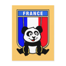France Rings Panda Postcard