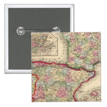 France, Spain, Portugal Map by Mitchell Button