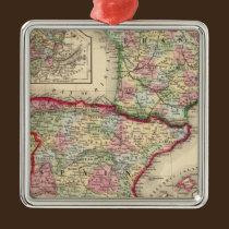 France, Spain, Portugal Map by Mitchell ornaments