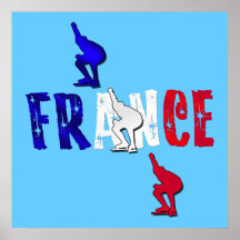 France speed skating ice skating poster print