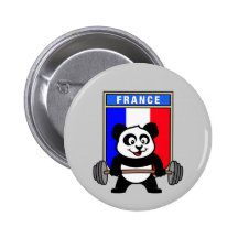 France Weightlifting Panda Pin