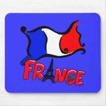 France with Flag Products Mouse Mats