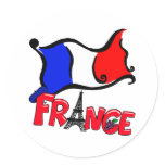 France with Flag Products Sticker