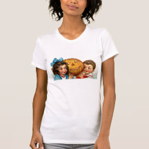 Frances Brundage: Boy and Girl with Jack O'Lantern T-shirts