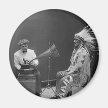 Frances Densmore Audio Recording Blackfoot Chief Refrigerator Magnet